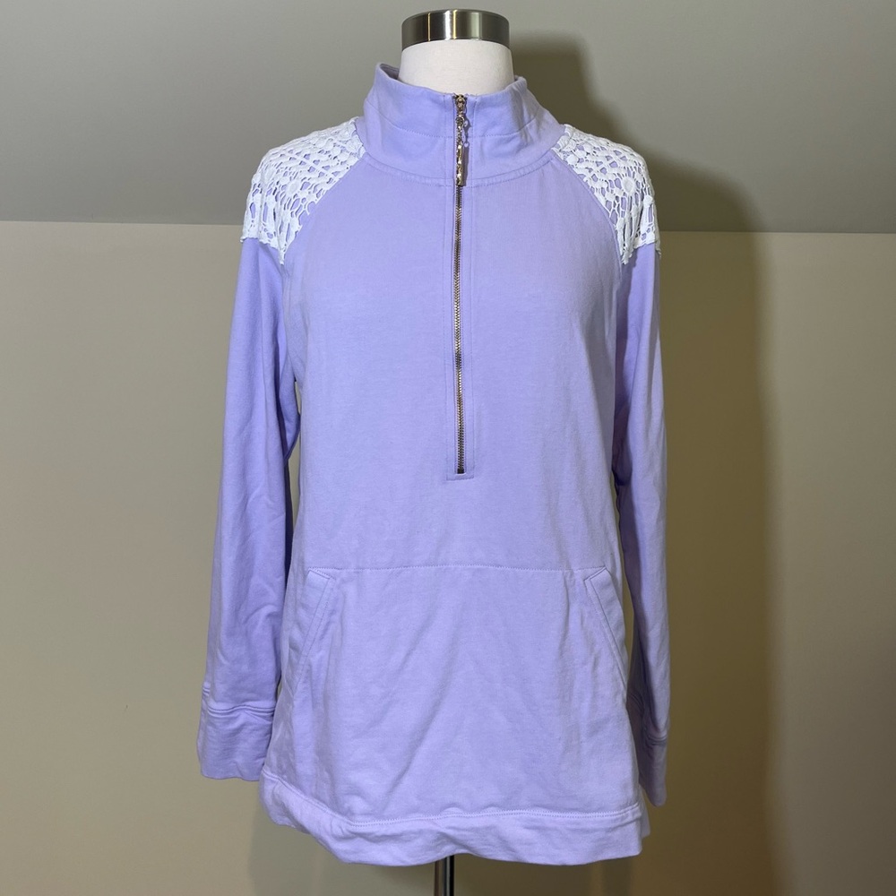 Lilly Pulitzer UPF 50+ Skipper Popover in Light Lilac Verbana size Large